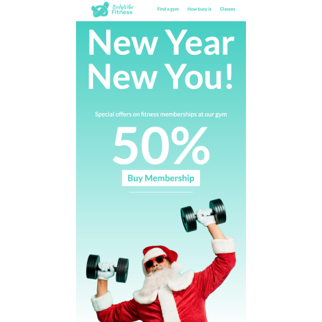 Santa Lift Holiday Gym Sale